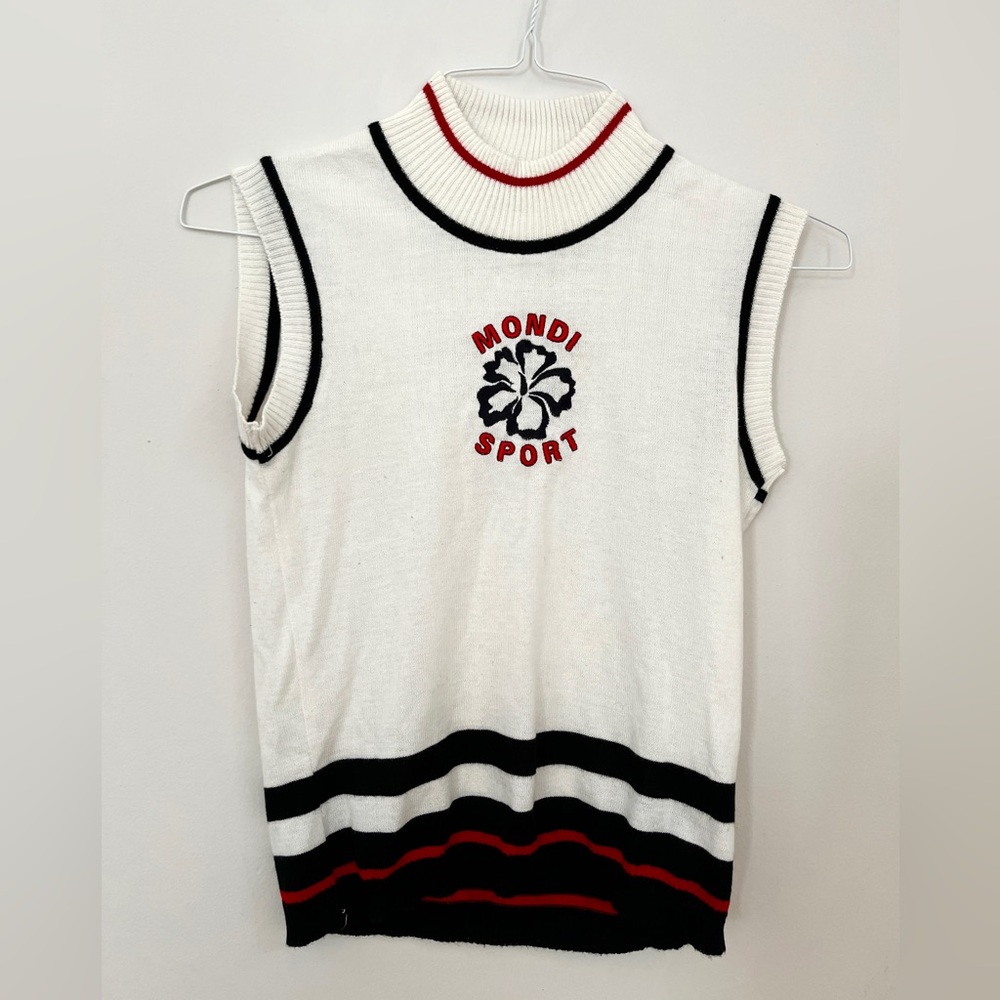 Mondi Sport Crewneck Ringer Sweater Vest Vintage